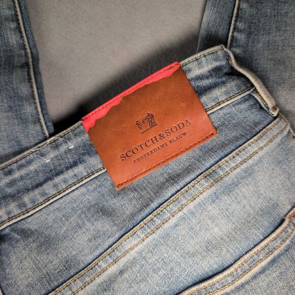 Scotch & Soda Skim Mens Blue Jeans Amsterdam Blauw Size W 34x L 32 - Picture 6 of 16